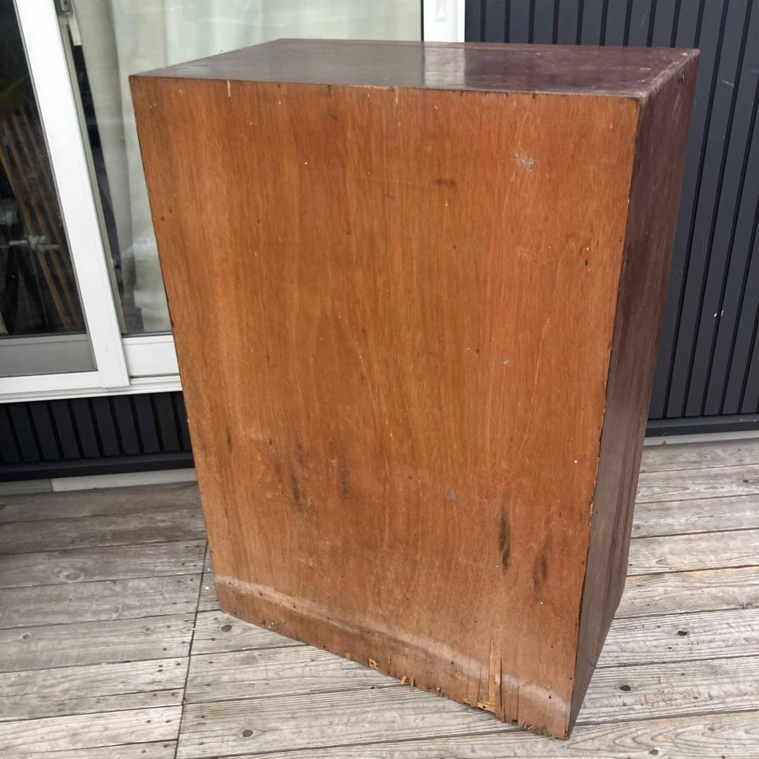 昭和レトロ 無垢材 茶箪笥 すりガラス サイドボード 古家具 古民家 ビンテージ