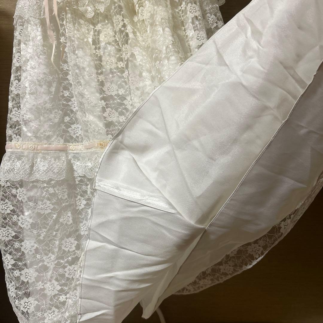 レトロ古着 総レース&リボン⋈ ドレス ヴィンテージ 古着 白