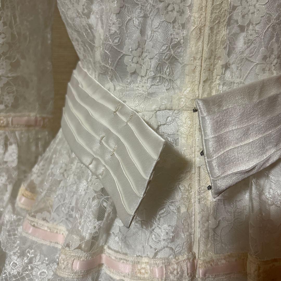 レトロ古着 総レース&リボン⋈ ドレス ヴィンテージ 古着 白