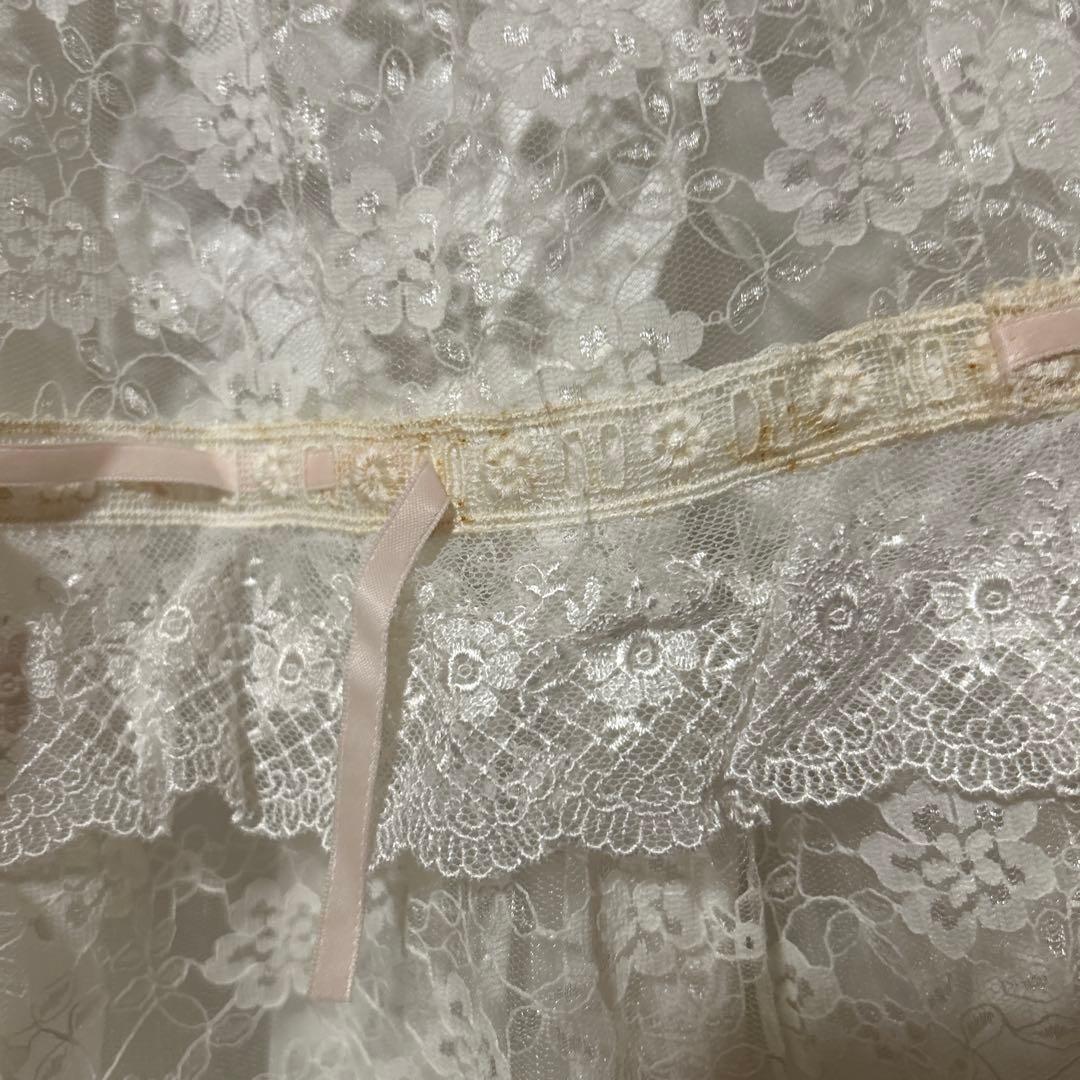 レトロ古着 総レース&リボン⋈ ドレス ヴィンテージ 古着 白