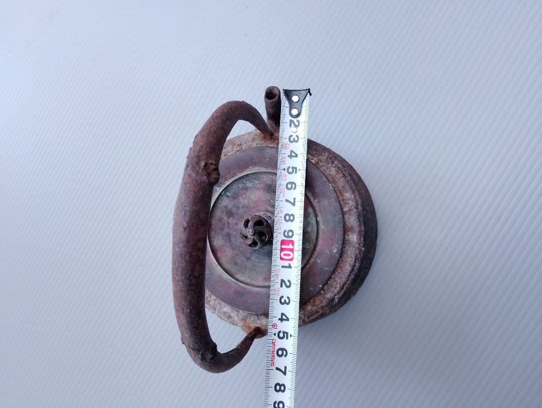 龍文堂造　鉄瓶　茶道具　煎茶道具　時代物　アンティーク(あ14)