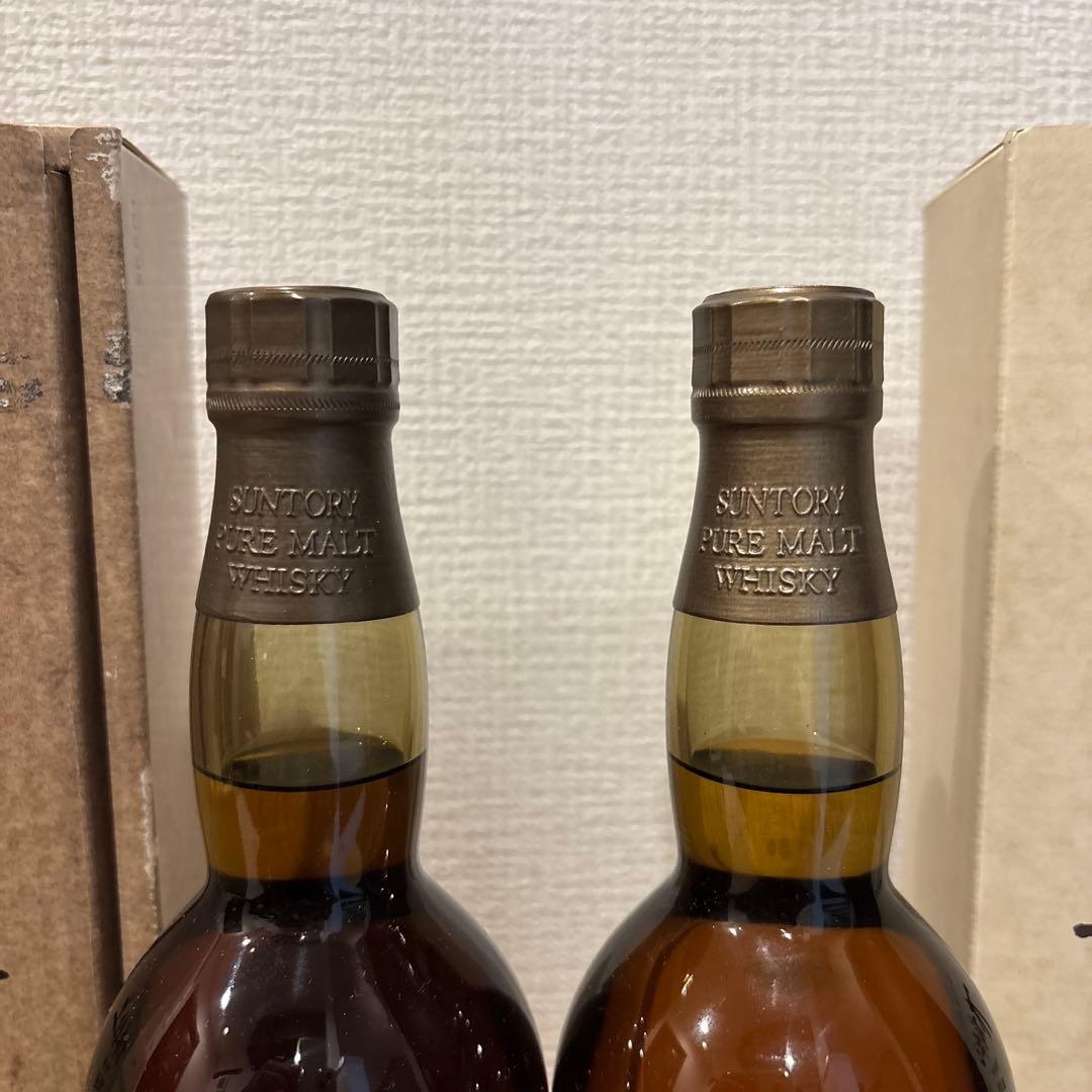 サントリーピュアモルトウイスキー　木桶仕込、古樽仕上　2点セット　箱付き　未開封