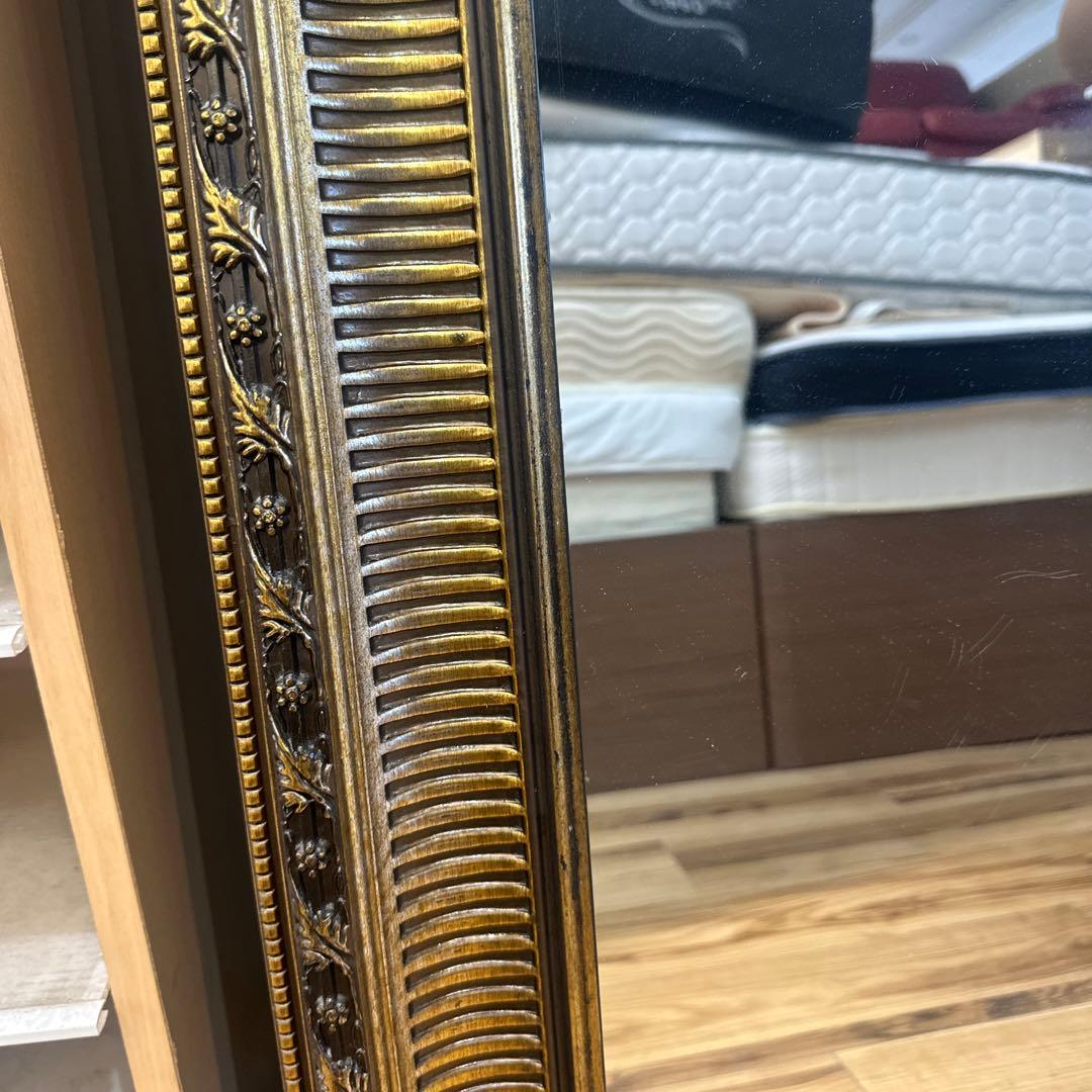 送料無料　アンティーク　ゴールド　姿見　全身ミラー 大型ミラー