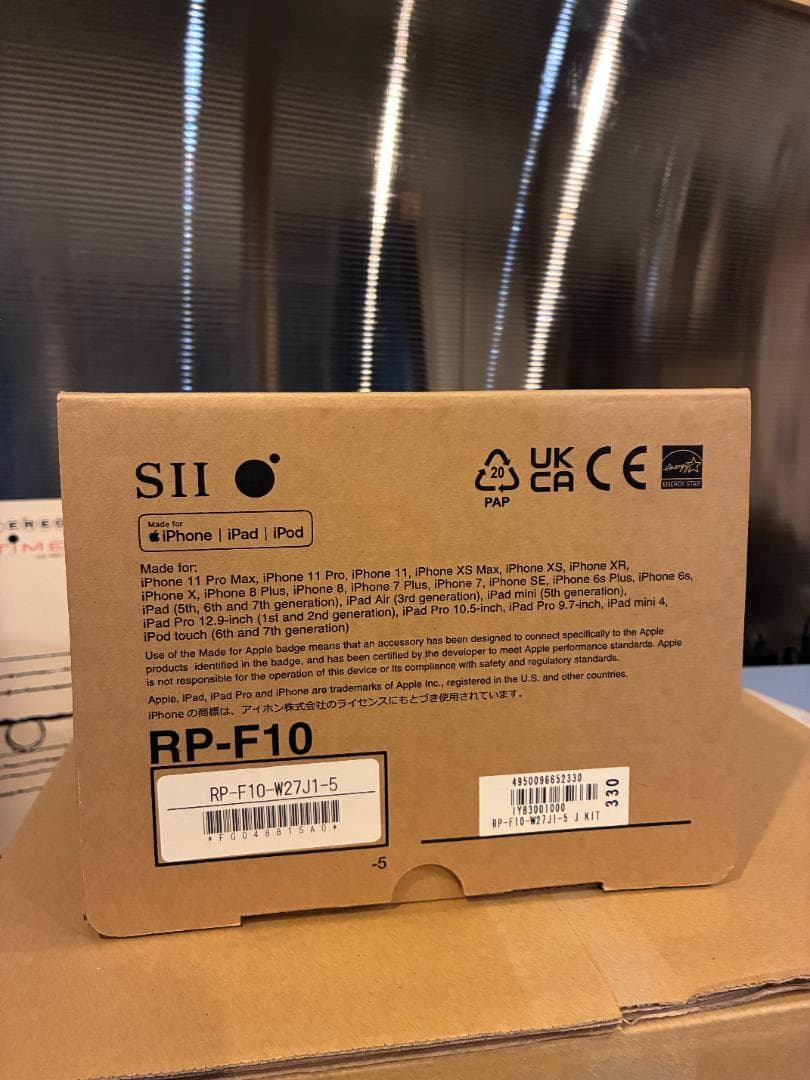 【新品】SII　セイコー　サーマルプリンター＆ドロアー　RP-F10エアレジ　白