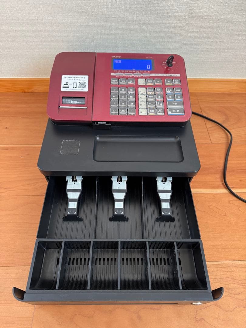 CASIO レジスター　SR-S200 赤