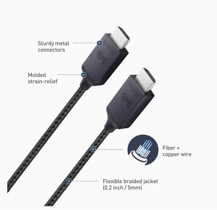 HDMIケーブル 8K 光ファイバー 10m 高速 光ファイバーHDMIケーブル