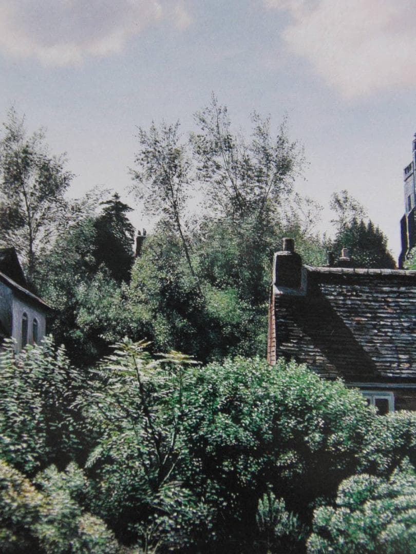 原雅幸、【Six Bells坂の家並み】、希少な額装用画集より