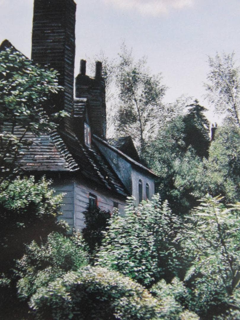 原雅幸、【Six Bells坂の家並み】、希少な額装用画集より