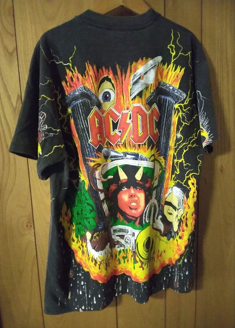 AC/DC Tシャツ L ブラック ROCK giant