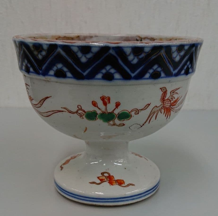 古伊万里の色絵杯洗 骨董