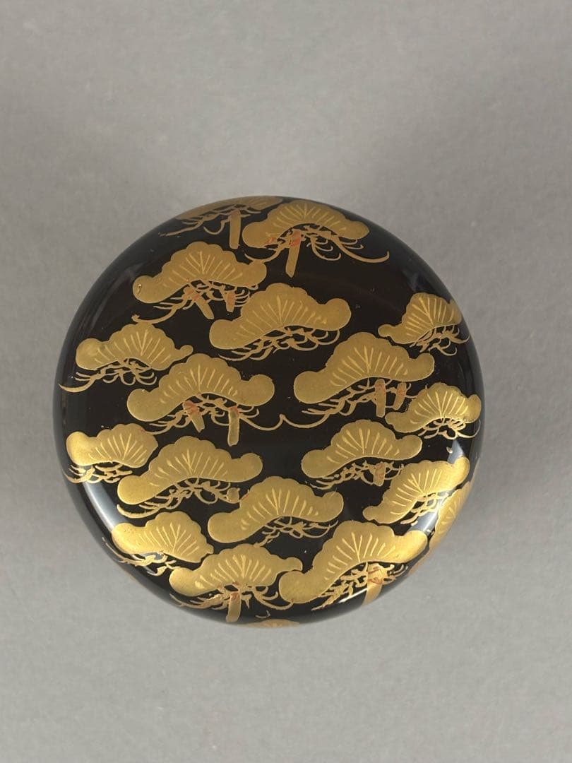 輪島塗　棗　峯月作　老松蒔絵