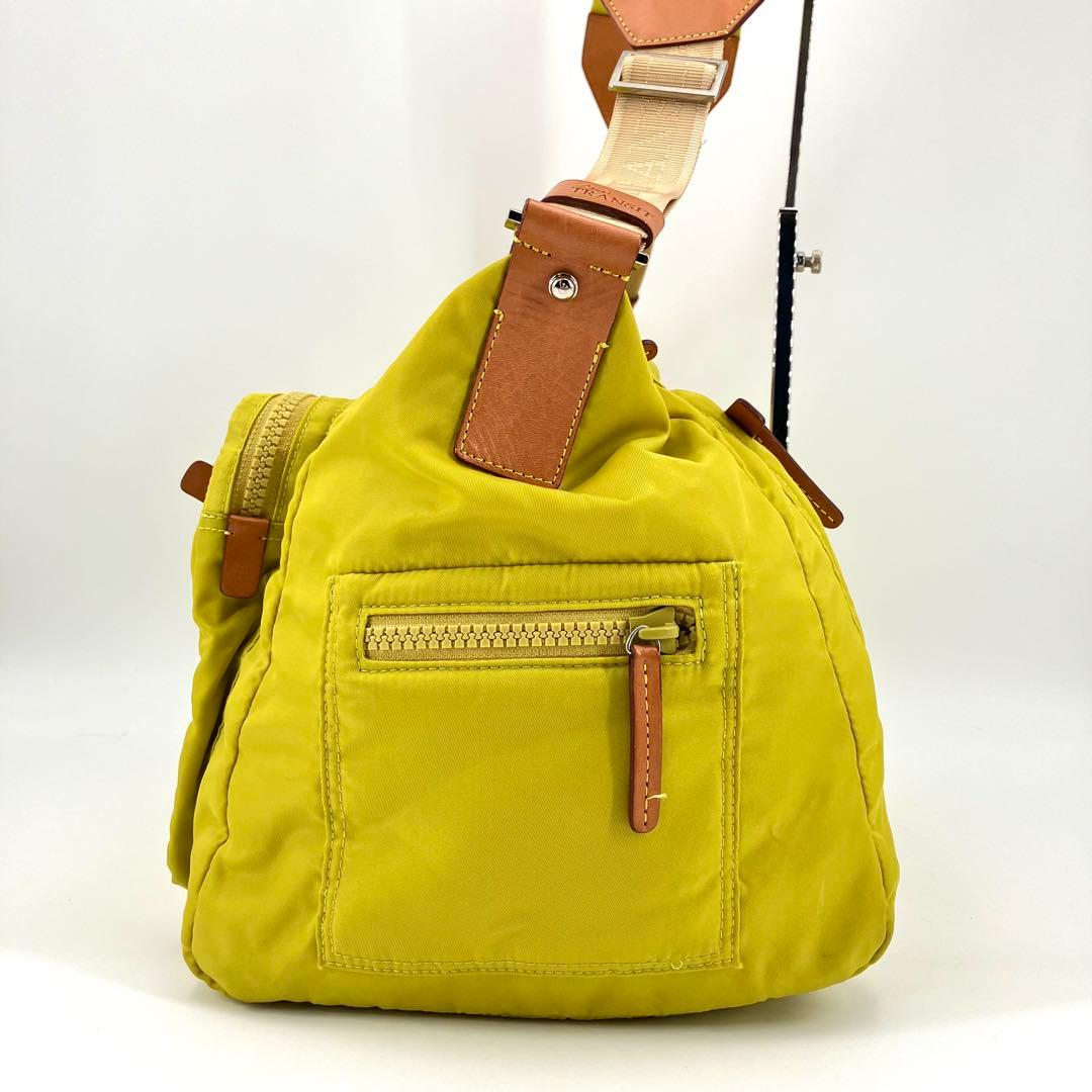 ラナイトランジット 2way ボストンバッグ ハンド 収納多数 大容量 イエロー