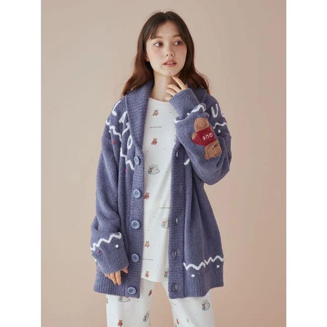 ジェラートピケ HOLIDAY ノルディック ショールカーディガン ルームウェア