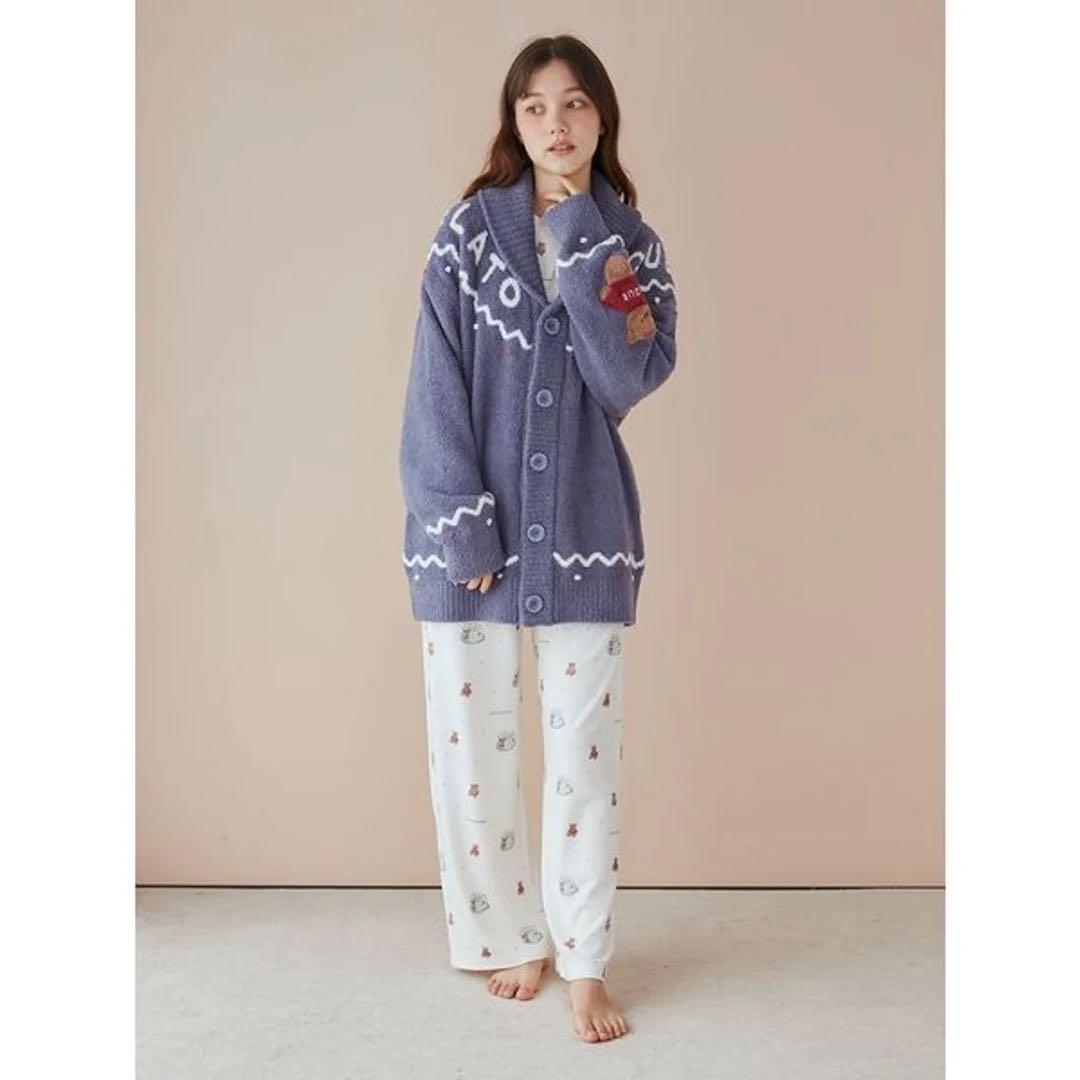 ジェラートピケ HOLIDAY ノルディック ショールカーディガン ルームウェア