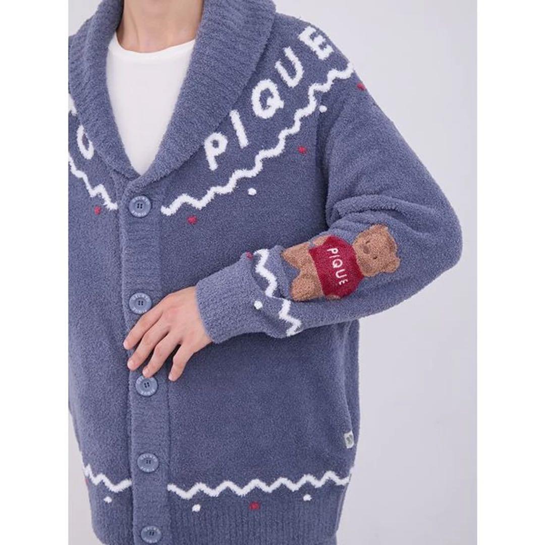 ジェラートピケ HOLIDAY ノルディック ショールカーディガン ルームウェア