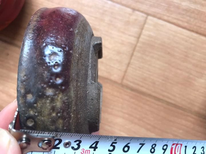 盆栽鉢　超希少時代ミニ盆栽鉢鶏血辰砂支那鉢？和鉢〜亭古色古鉢骨董鉢赤い盆栽鉢