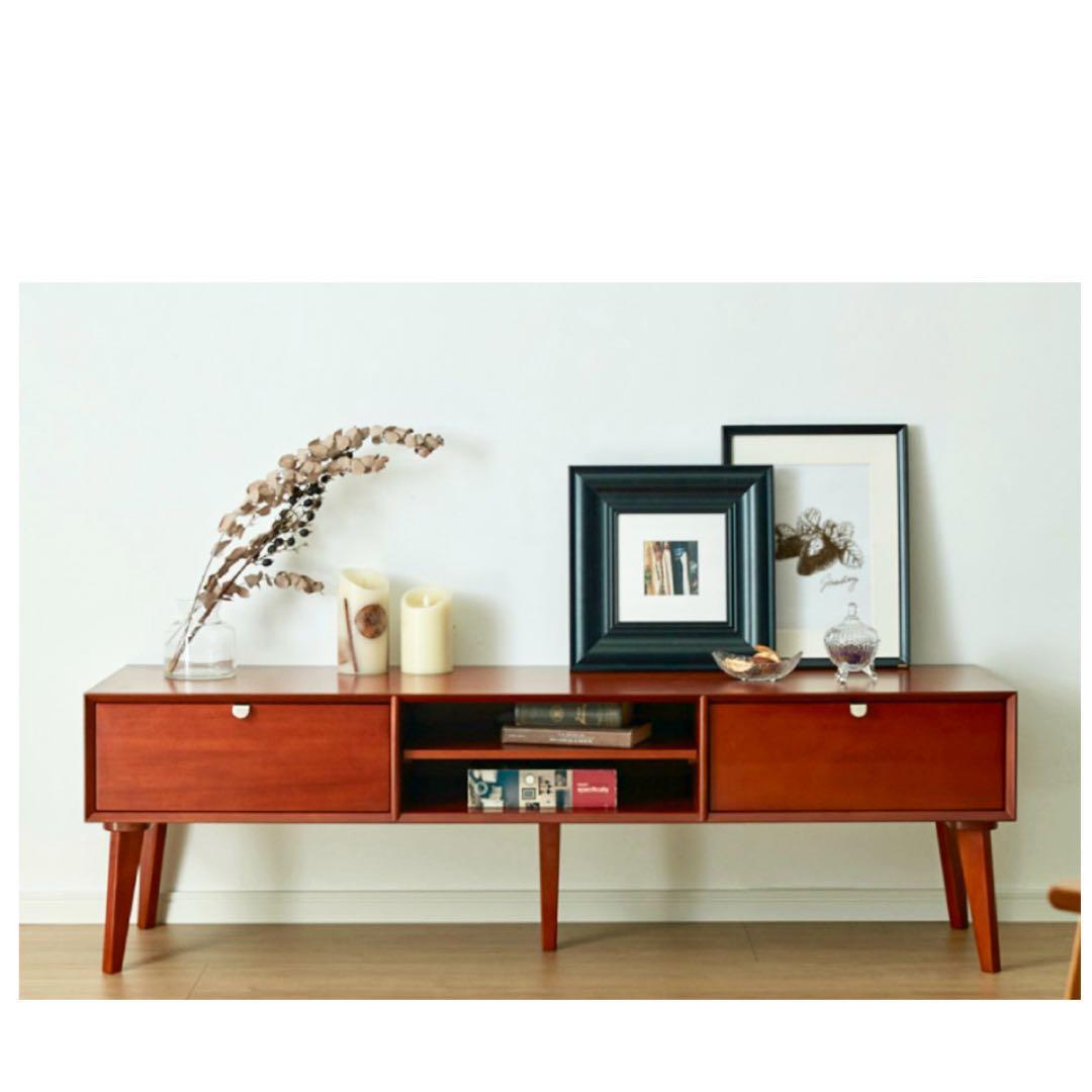 マホガニー製テレビボード　ヴィンテージ　チーク　北欧　デンマーク　おしゃれ
