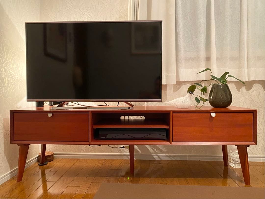 マホガニー製テレビボード　ヴィンテージ　チーク　北欧　デンマーク　おしゃれ