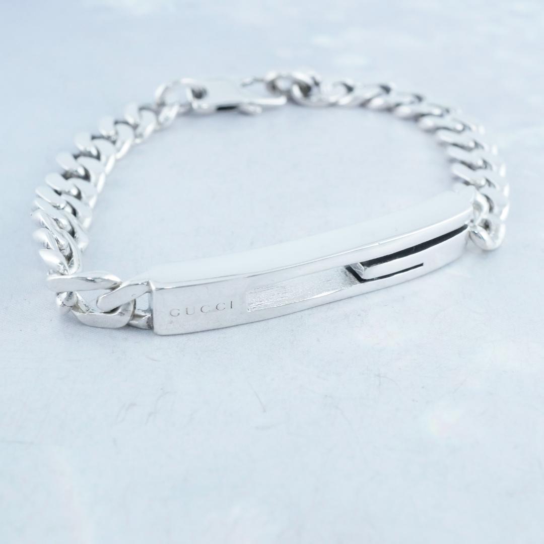 ロクスタ様 　新品仕上 グッチ Gロゴ SV925 チェーン ブレスレット 19