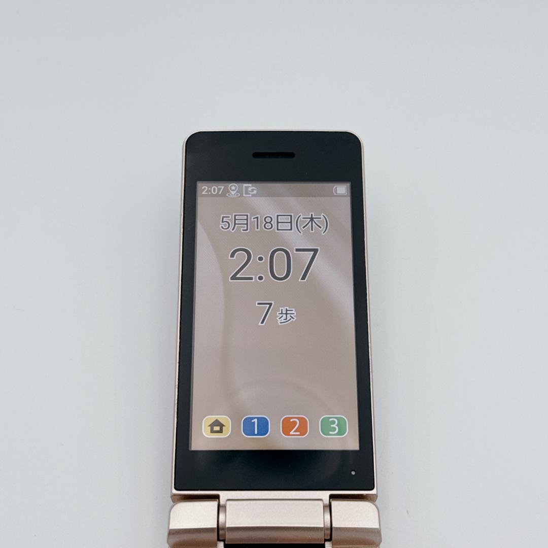 【ほぼ未使用】SHARP AQUOSケータイ4 A207SH ゴールド ガラホ