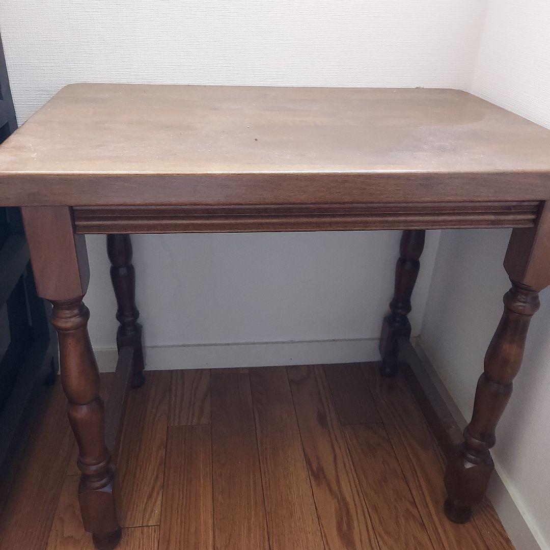 ブラウン木製テーブル 小型 3点おまとめ