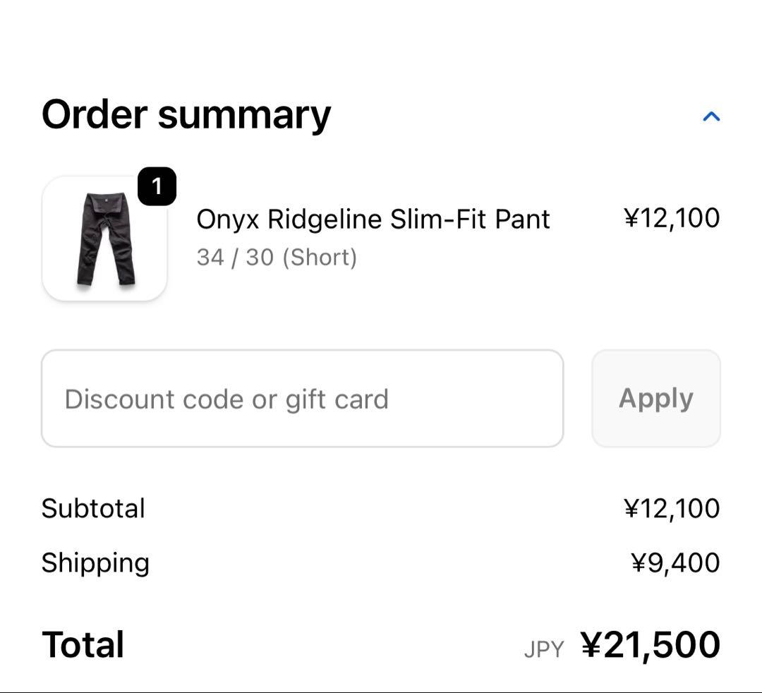 個人装備 13th Heaven Ridgeline Slim Fit Pant34x30