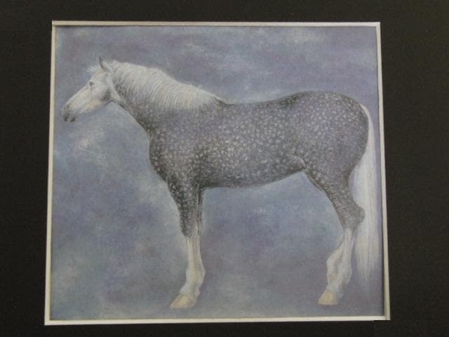 吉村年代、【星の馬】、希少な額装用画集より、新品額装付、状態良好