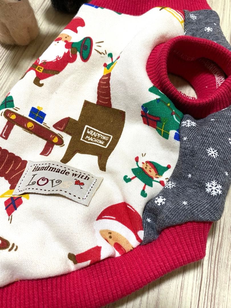 犬服  タンクトップ(Ｓ)  ꒡̈⃝Lily꒡̈⃝ハンドメイド  Xmas
