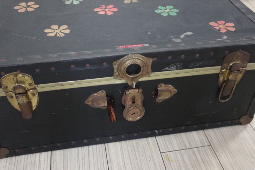 アメリカン　ヴィンテージ　家具　収納ボックス　トランク　アンティーク　花柄
