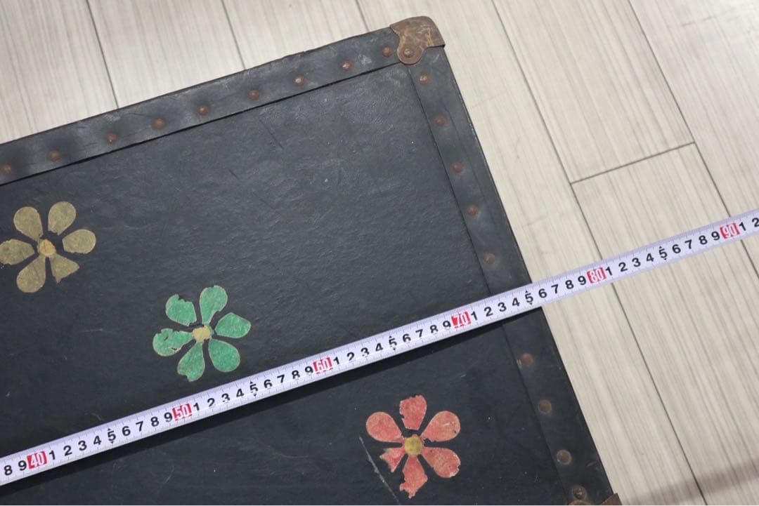 アメリカン　ヴィンテージ　家具　収納ボックス　トランク　アンティーク　花柄
