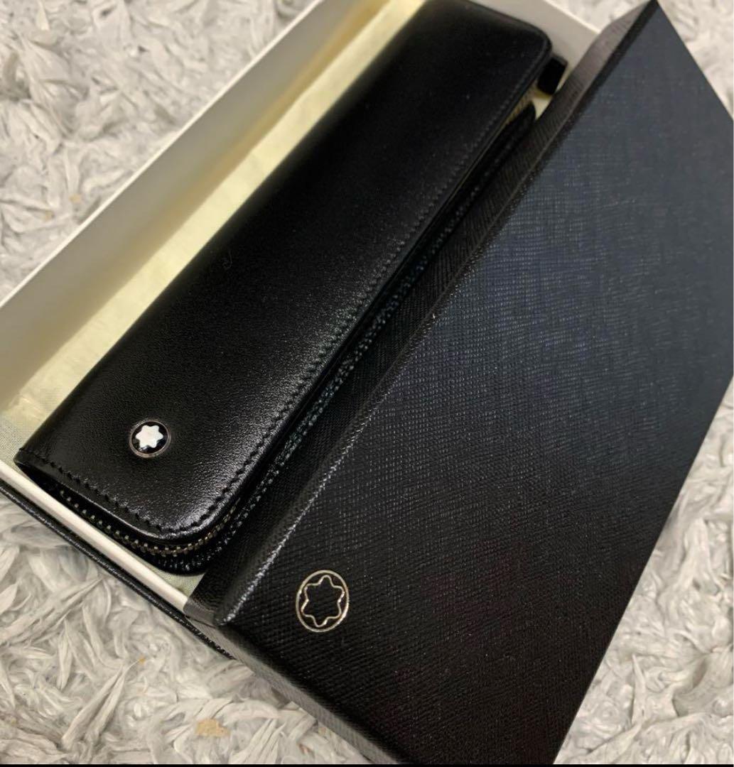 【おそらく最安値】MONTBLANC 101872 ジップ付ペンポーチ 黒