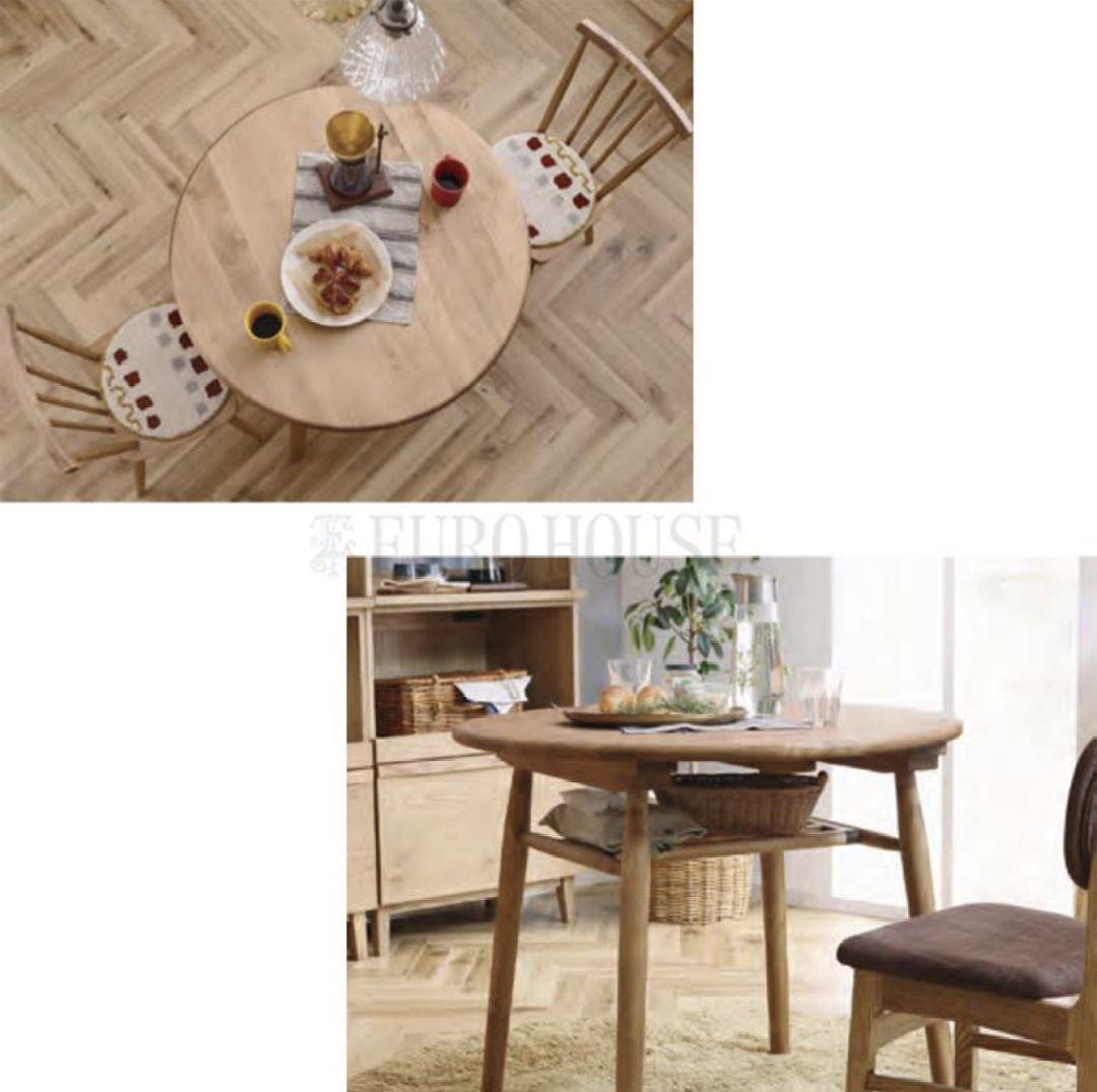 円形木製ダイニングテーブル　and g