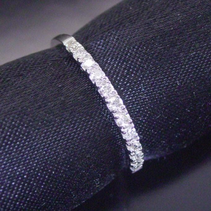 プラチナ【ハーフエタニティリング13号】天然ダイヤモンド0.15ct 新品！