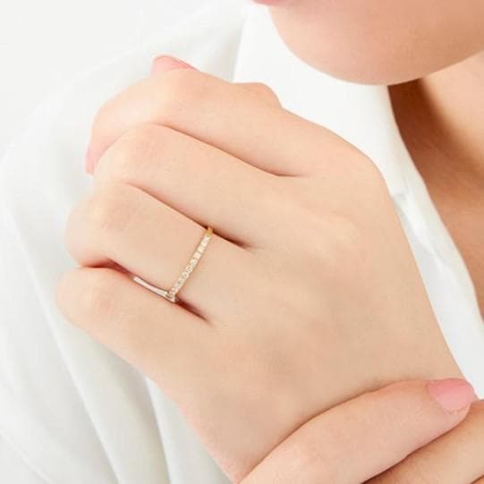 プラチナ【ハーフエタニティリング13号】天然ダイヤモンド0.15ct 新品！