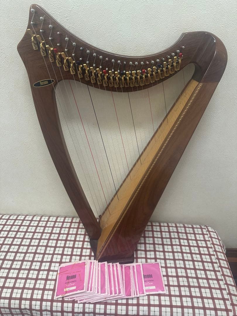 最終値下げ　木製ハープ アオヤマ　25弦　AOYAMA