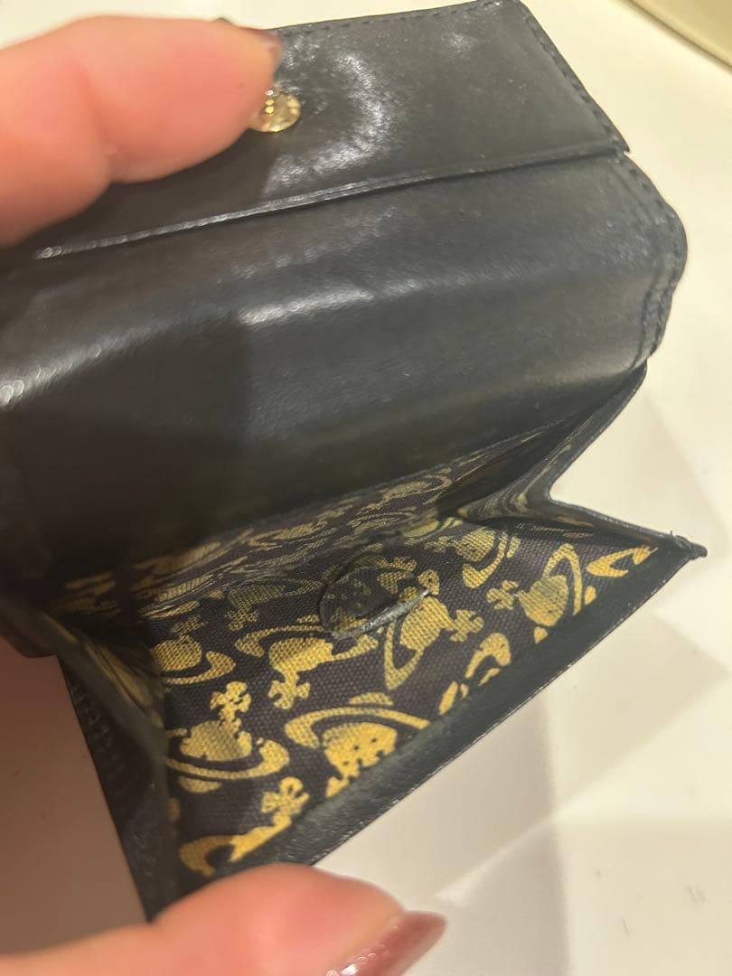 ヴィヴィアン 三つ折り財布 コンパクト財布 ブラック