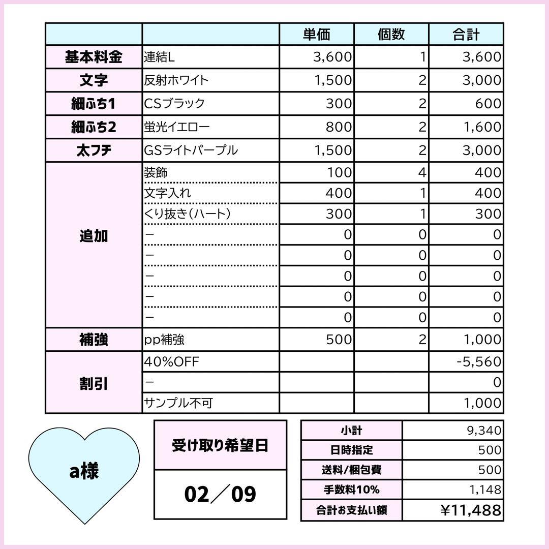 aページ♡0209ネームボード うちわ文字 連結文字パネル オーダー