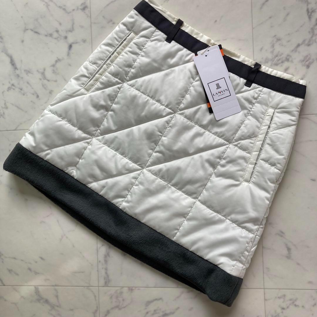 定価41800円【新品】レディース36ランバンスポール 中綿キルトスカート白