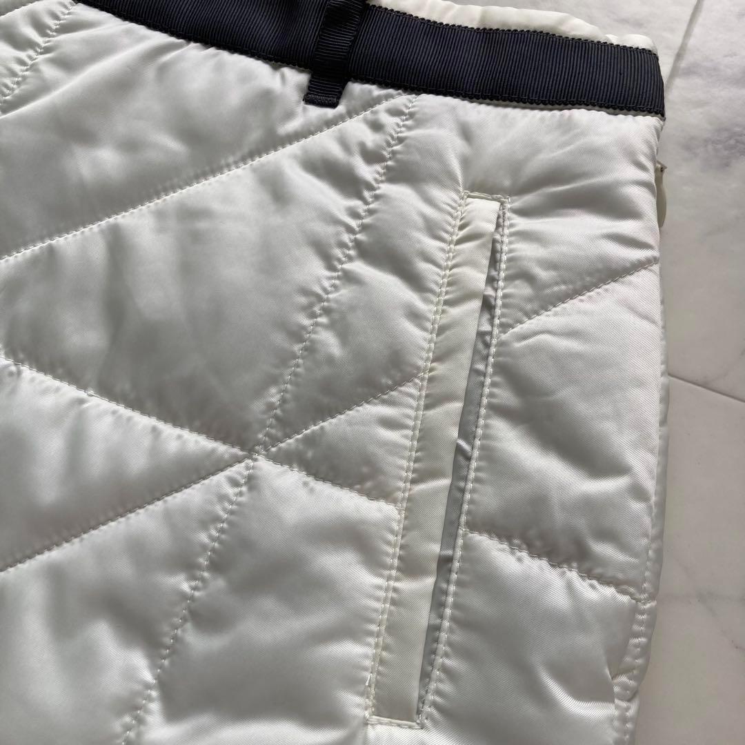 定価41800円【新品】レディース36ランバンスポール 中綿キルトスカート白