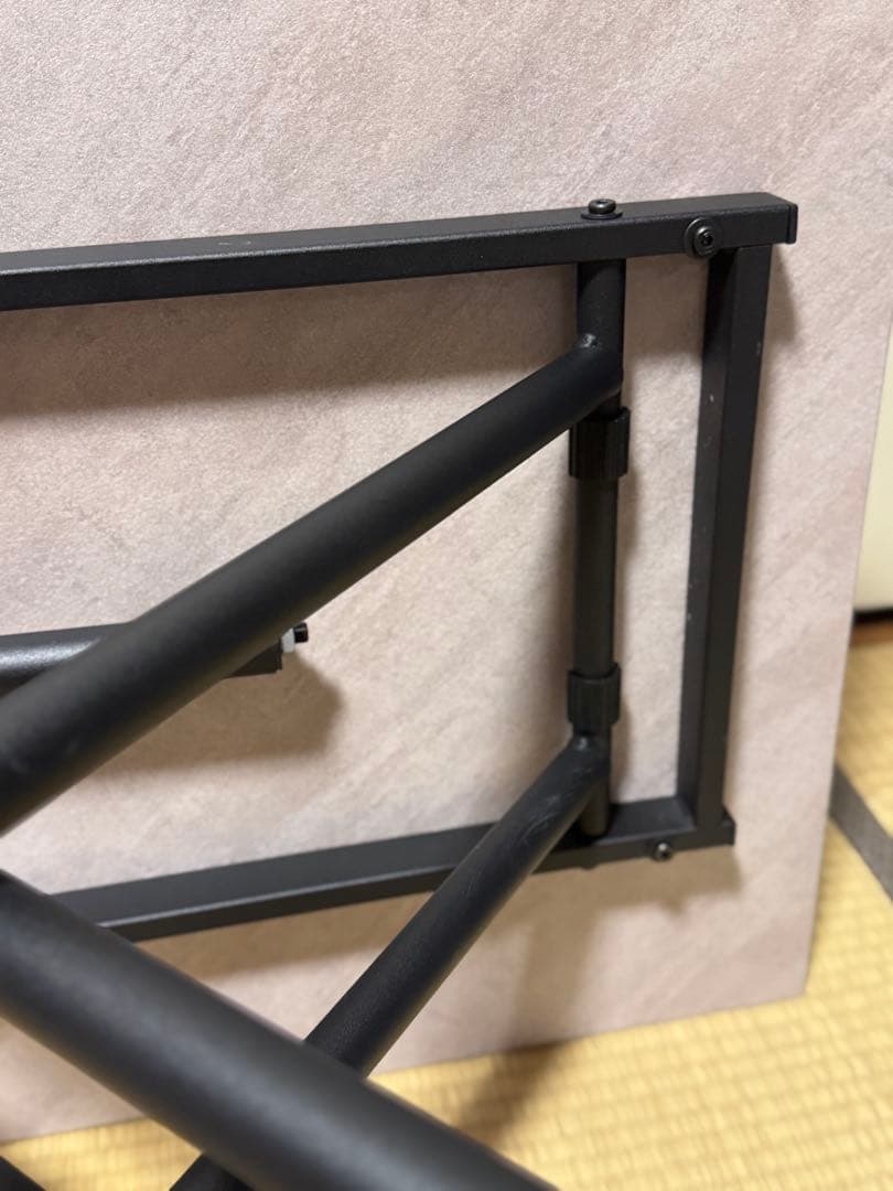 武田コーポレーション製　大理石柄　ガス圧式昇降テーブル　60×90