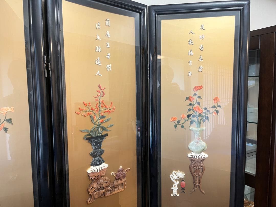 花と植物の装飾パーテーション