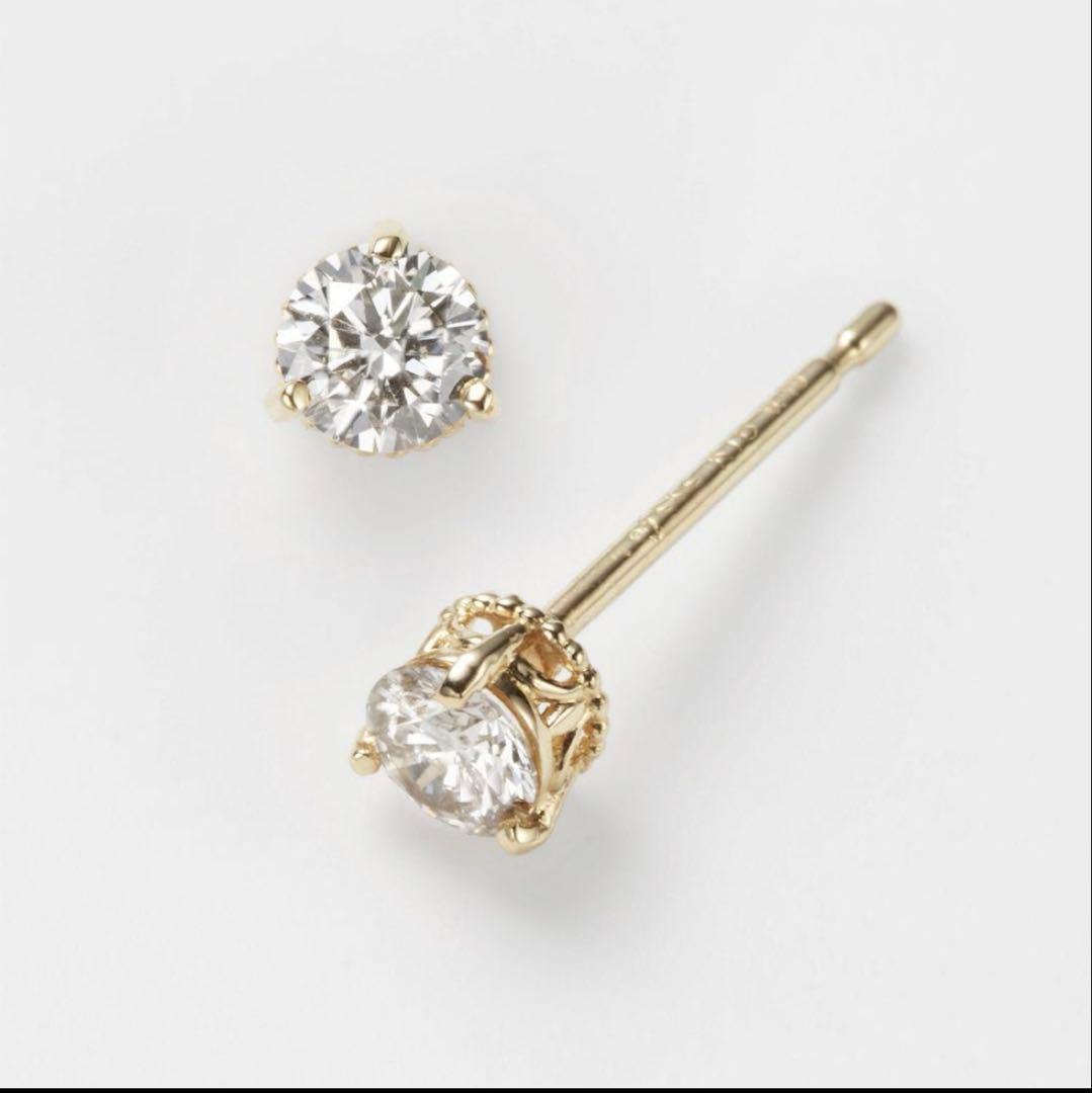 agete K18ダイヤモンドピアス(0.1ct)