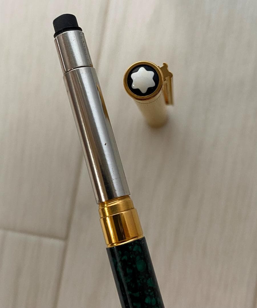 モンブラン マーブル グリーン×ゴールド ノブレス ドゥエ 芯0.5 シャーペン