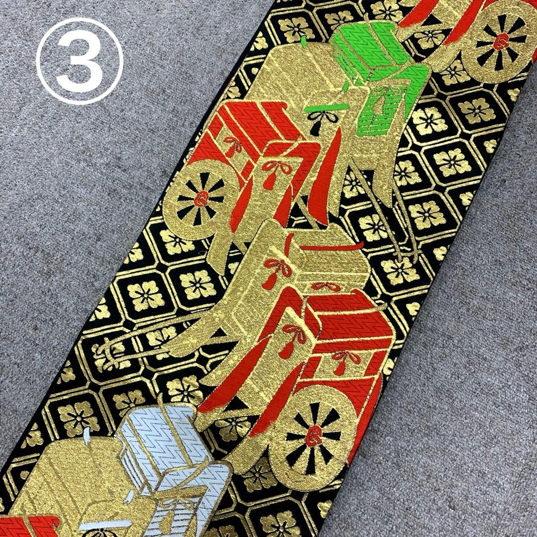 512ag34□七五三 七歳 女児 着物&袋帯 扇 鹿の子 白□状態良好