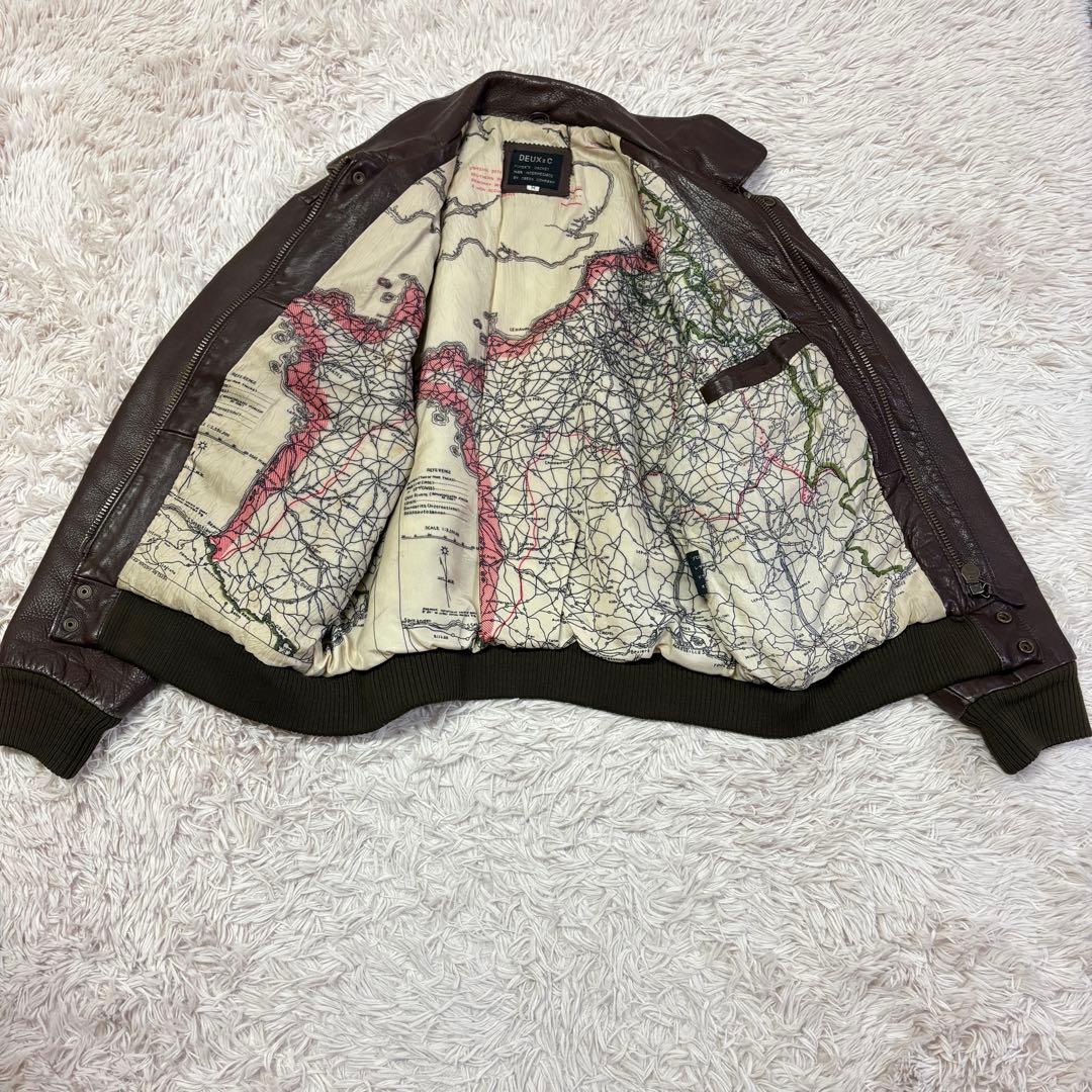 DEUX2C　フライトジャケット　アウター　A-2　シープレザー　本革　Ｍ