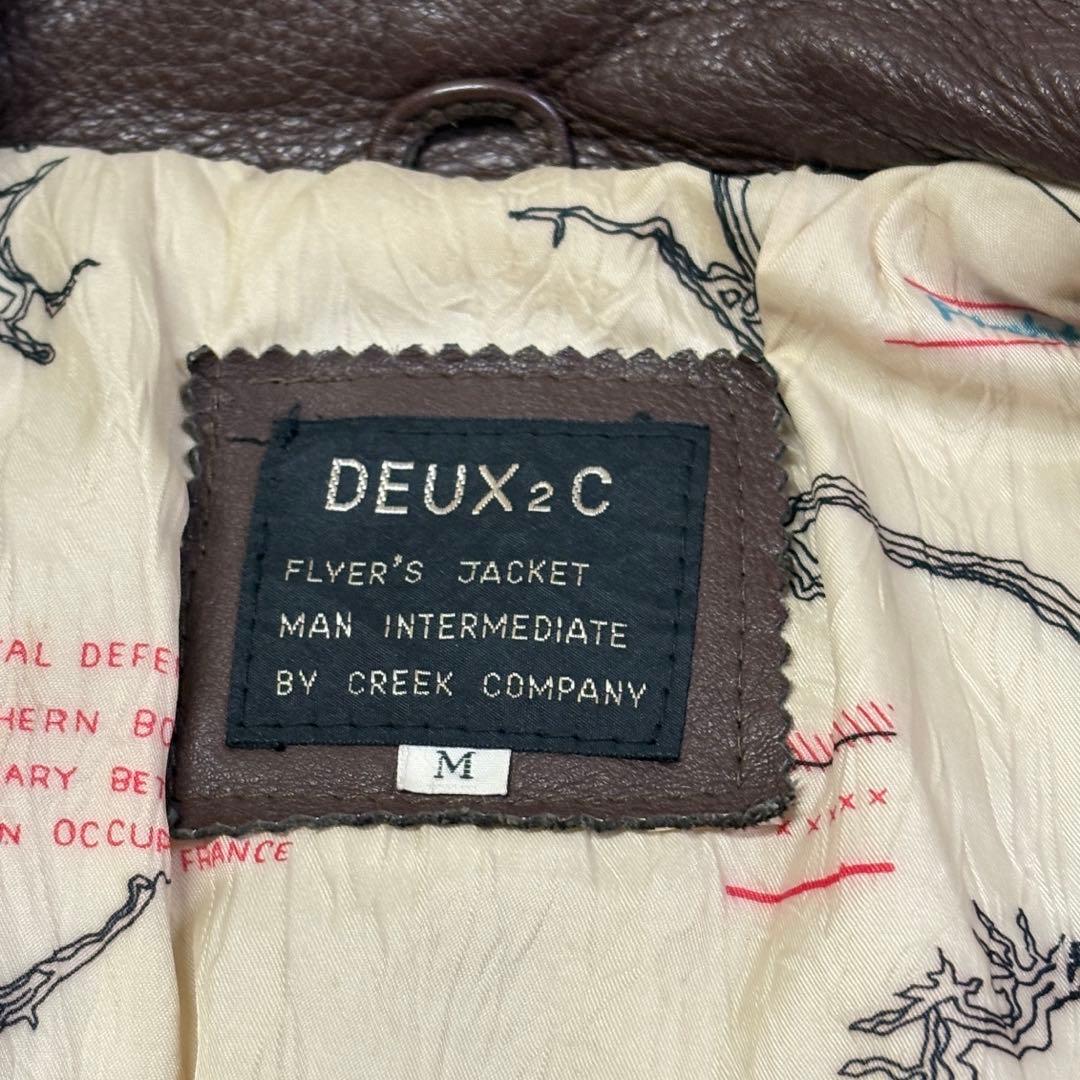 DEUX2C　フライトジャケット　アウター　A-2　シープレザー　本革　Ｍ