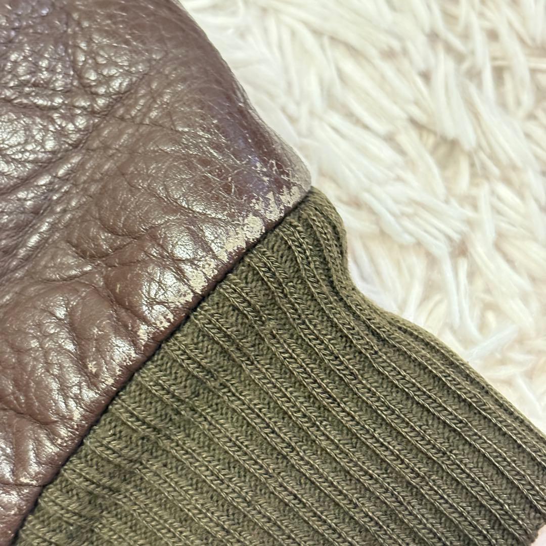 DEUX2C　フライトジャケット　アウター　A-2　シープレザー　本革　Ｍ