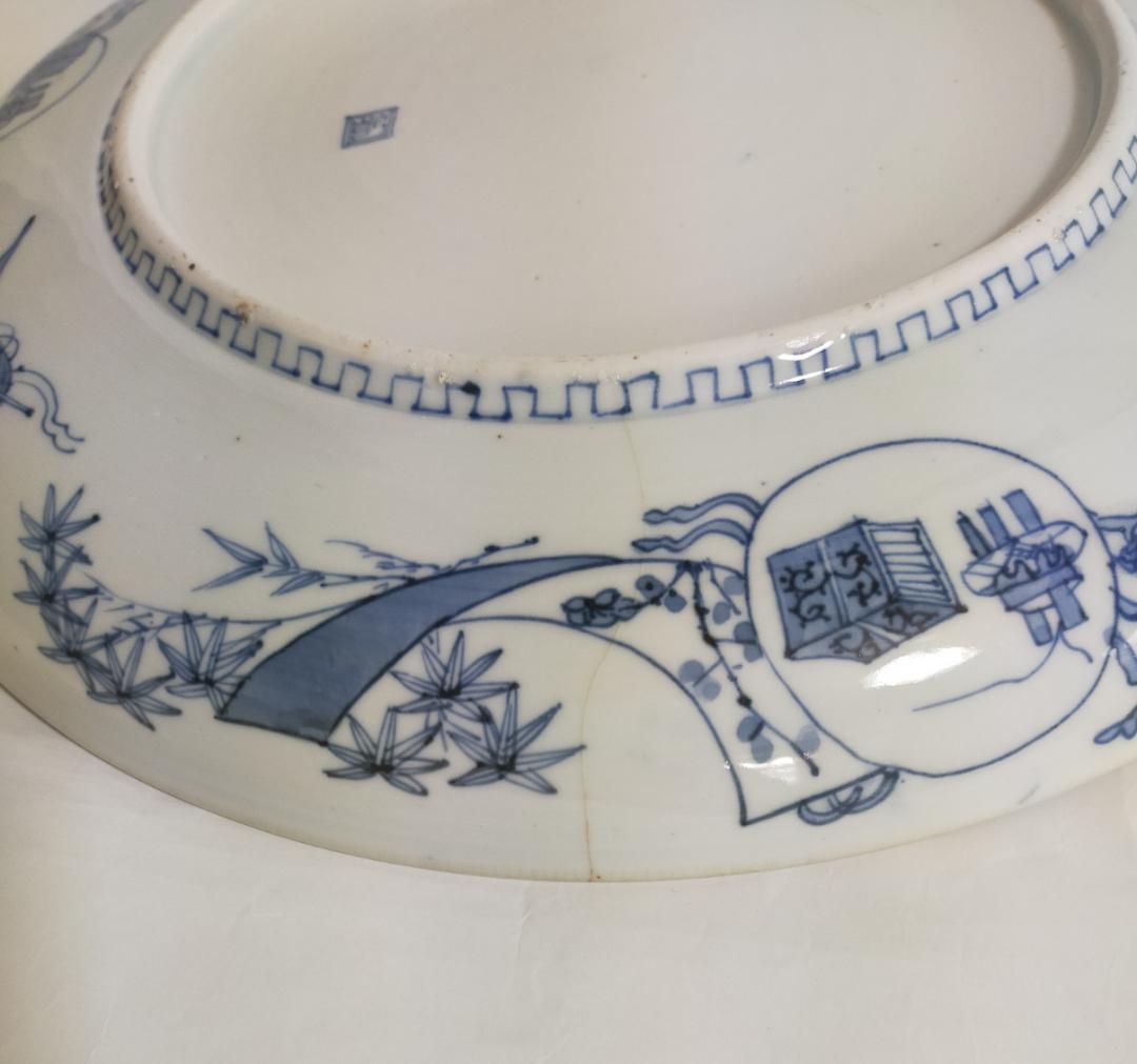 古伊万里染付竹林七賢人大皿