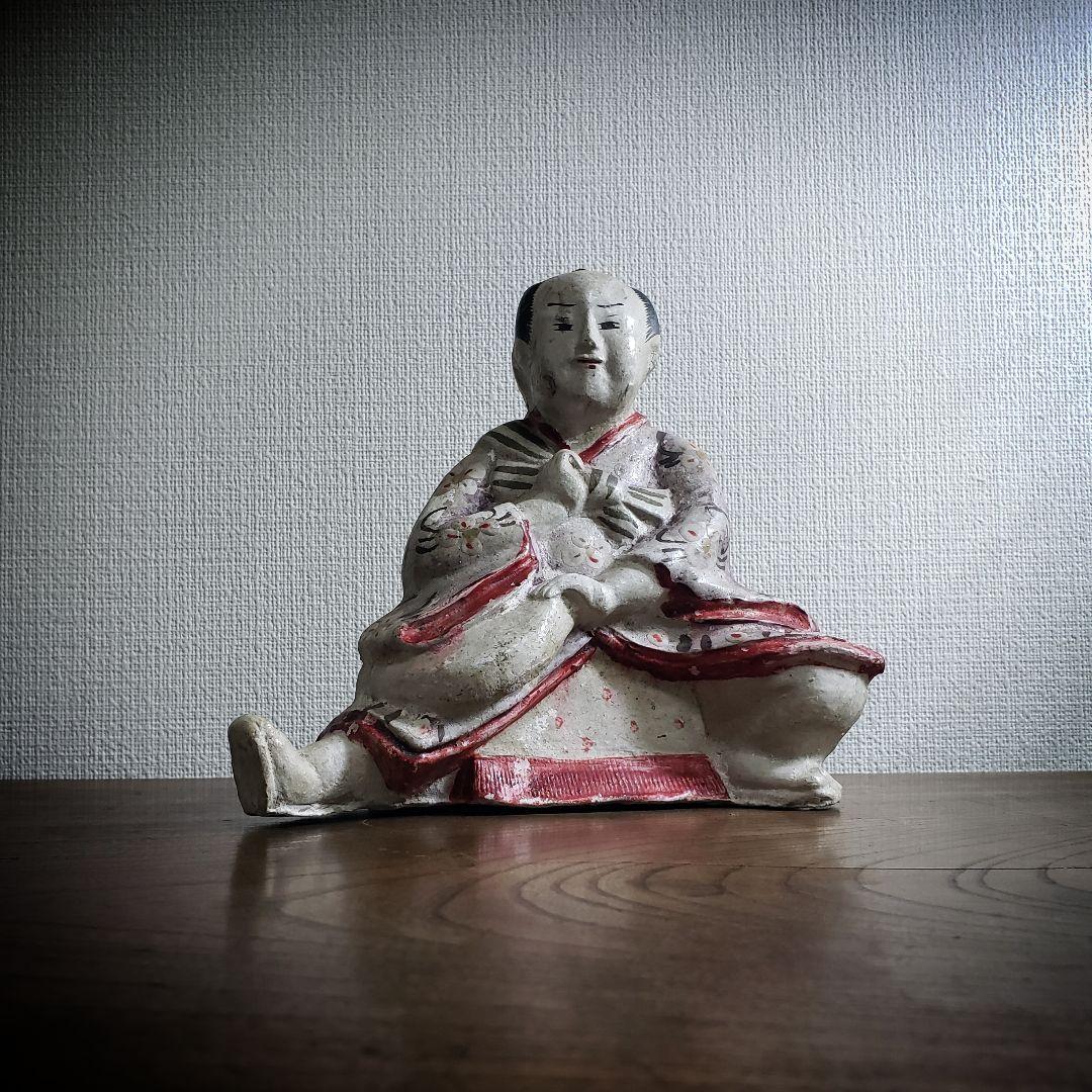 郷土玩具　大型花巻人形　民藝　土人形　江戸末期　明治　歌舞伎物　珍品