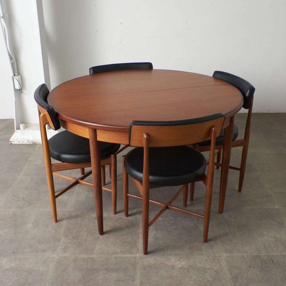 【送料込み】北欧ヴィンテージG-PLAN エクステンション ラウンドテーブル